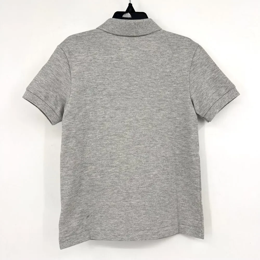 LACOSTE Kids Short Sleeve Classic Pique Polo Shirt SIZE 5 Grey NWT